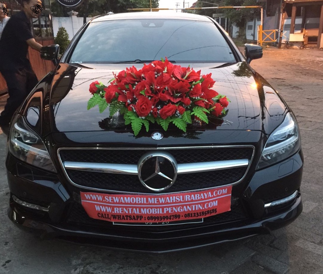 sewa mercy cls hitam class h surabaya, sewa mobil pengantin mercy cls 35- cls 400 wedding car surabaya