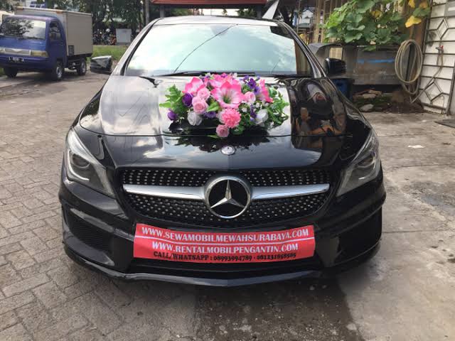 sewa mercy cla class surabaya, sewa mobil mercy cla 200 wedding car surabaya