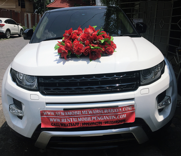sewa range rover evoque putih surabaya, sewa mobil  range rover evoque putih wedding car surabaya